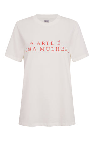 T-Shirt Manifesto . A Arte é Uma Mulher . cor Crua